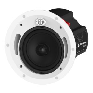 Caixa de embutir Absolute RPRO6T, em perspectiva, sem grelha, com back box metálico