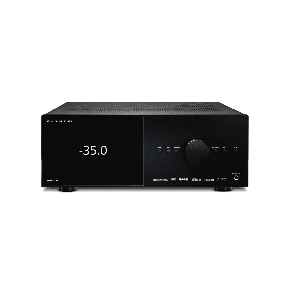 Receiver A/V Anthem MRX 1140 8K, topo da linha de receivers da marca, com 11 canais amplificados