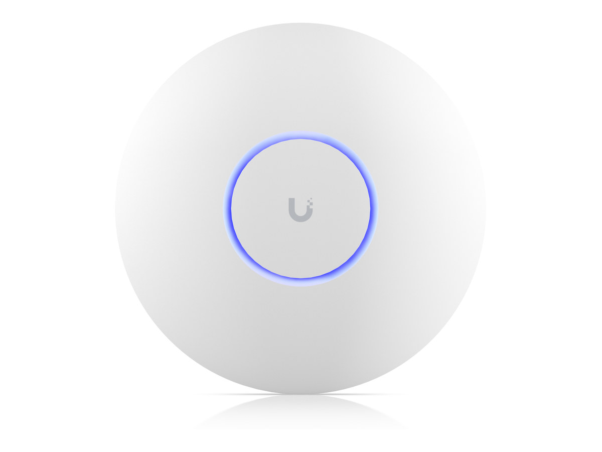 Ponto de acesso Ubiquiti UniFi U7 Pro visto de frente