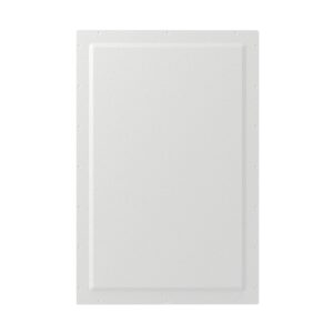 Woofer invisível de embutir Sonance IS10W: painel retangular branco e liso