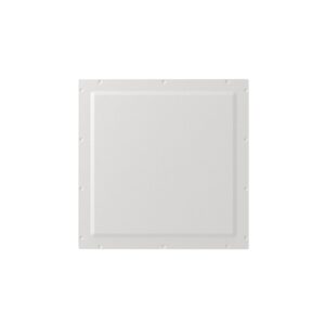 Caixa acústica invisível Sonance IS6: painel quadrado branco liso, sem grelha aparente
