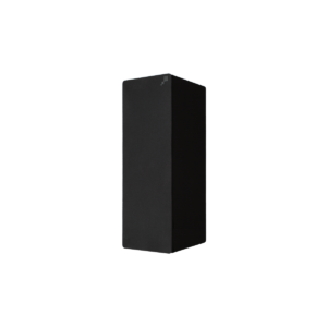 Caixa Sonance Reference R1CAB: gabinete preto fechado com tela de tecido