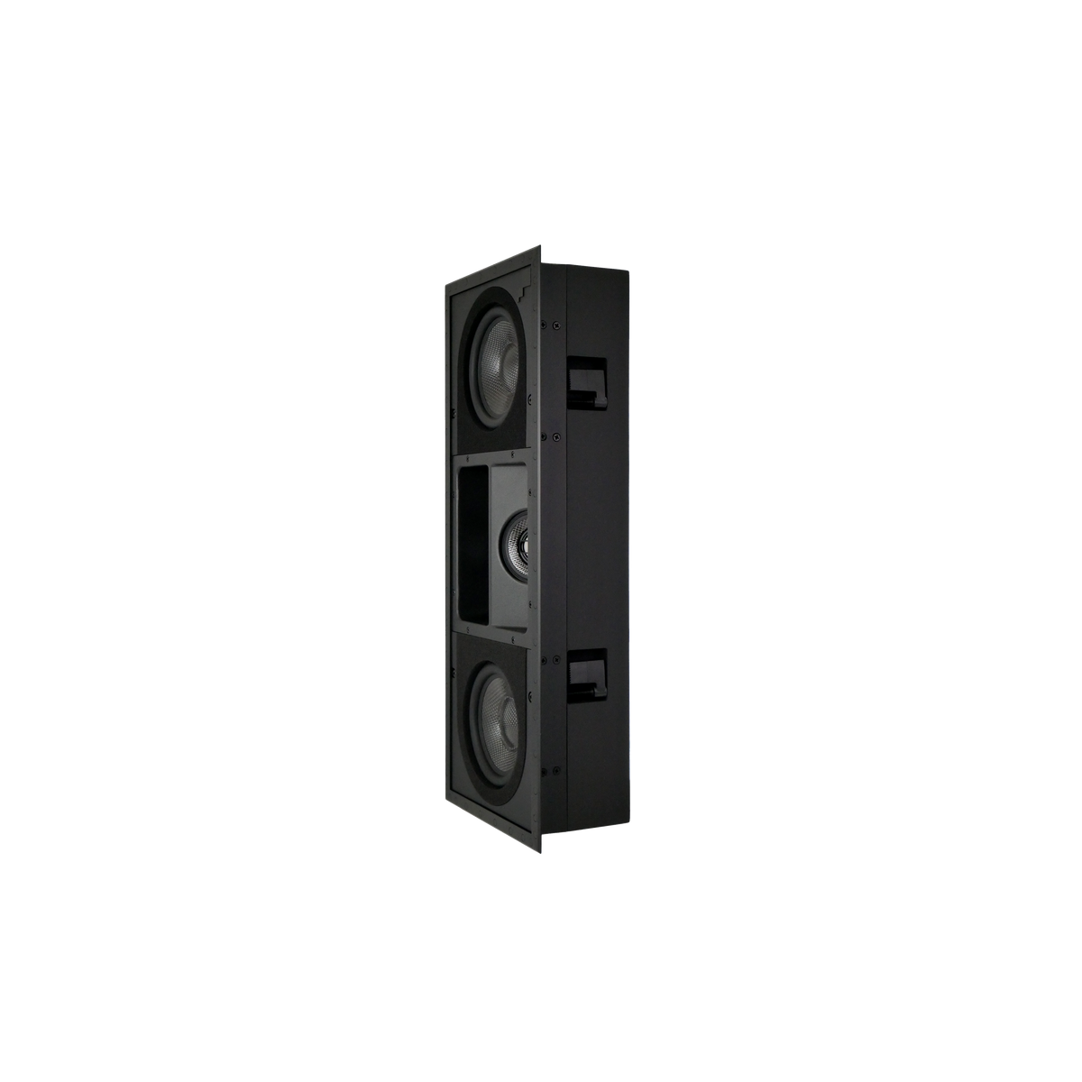 Caixa surround Sonance Reference R1SUR sem grelha, com dois woofers e módulo central
