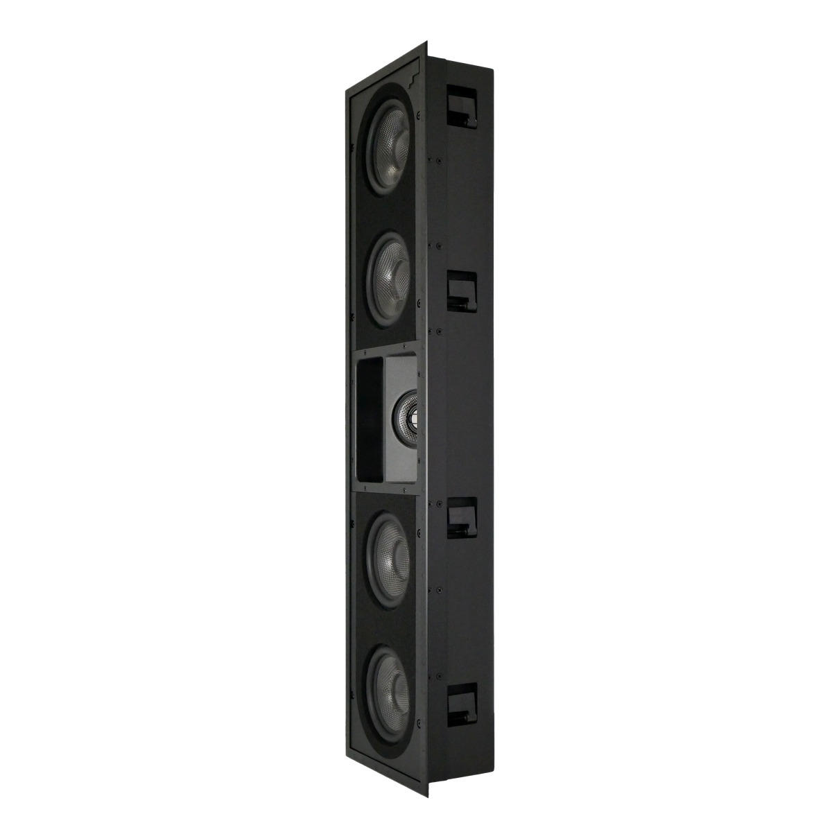 Caixa surround Sonance Reference R2SUR sem grelha, com quatro woofers e módulo central