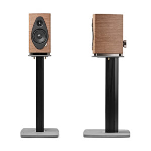 Caixa acustica de estante Sonus faber Sonetto I G2 em nogueira, vista frontal e traseira
