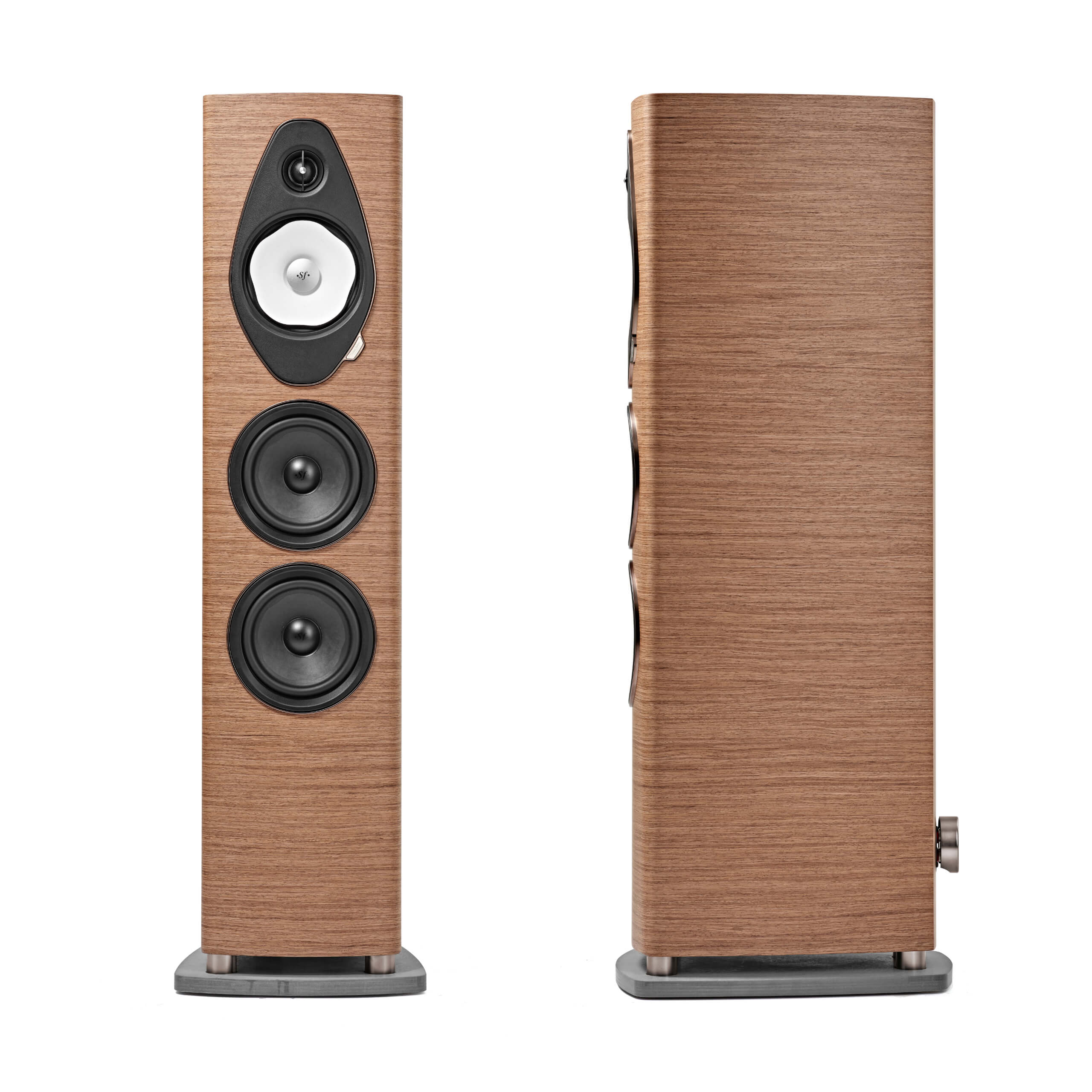 Caixa acustica de piso Sonus faber Sonetto V G2 em nogueira